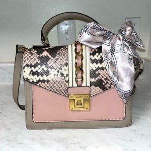 ALDO Purse pink, nude, and snake